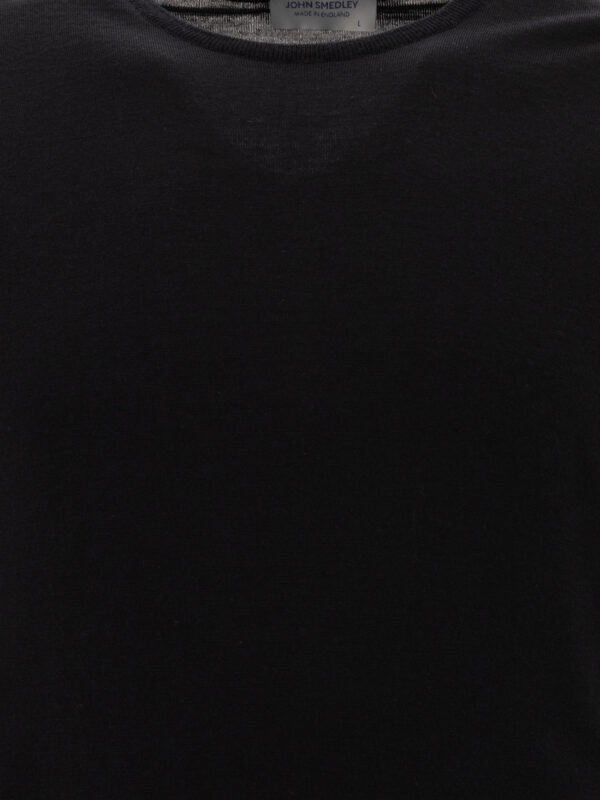"John Smedley" pull homme noir Lundy en laine mérinos – Image 3