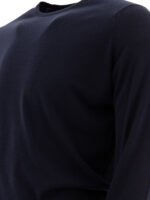 "John Smedley" pull homme bleu Lundy en laine mérinos – Image 4