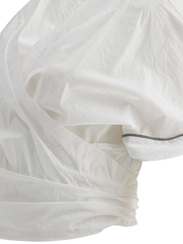 "Brunello Cucinelli" top blanc en coton pour femme – Image 4