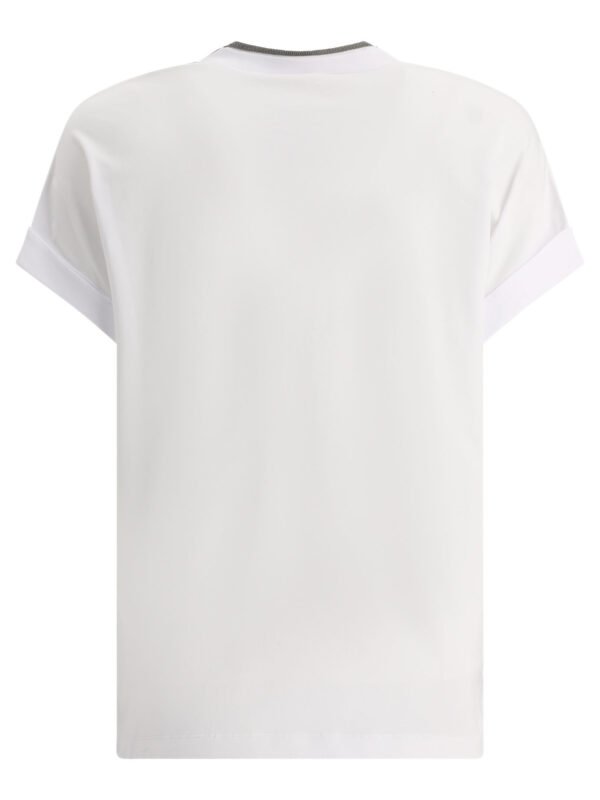 "Brunello Cucinelli" T-shirt femme blanc coton – Image 2