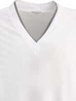 "Brunello Cucinelli" T-shirt femme blanc coton – Image 3