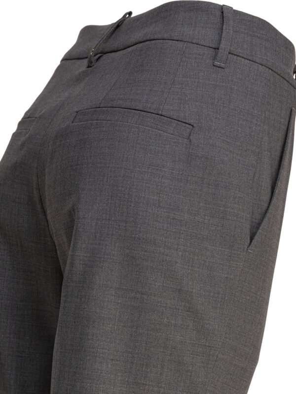 "Brunello Cucinelli" pantalon femme gris en laine stretch – Image 4