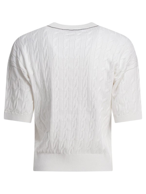 "Brunello Cucinelli" t-shirt femme blanc en coton – Image 2