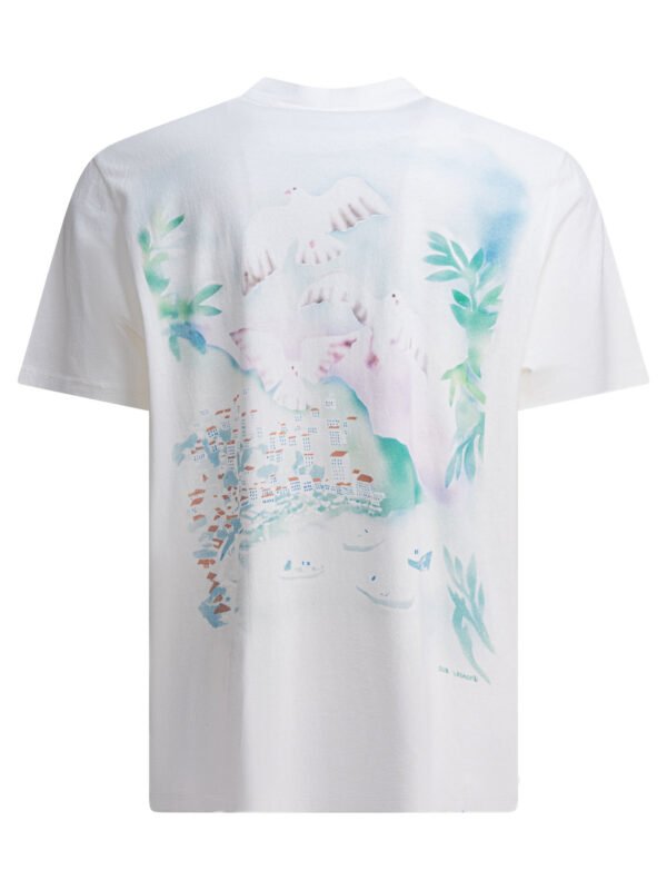 "Our Legacy" t-shirt homme blanc imprimé Sea View coupe boxy en coton – Image 2