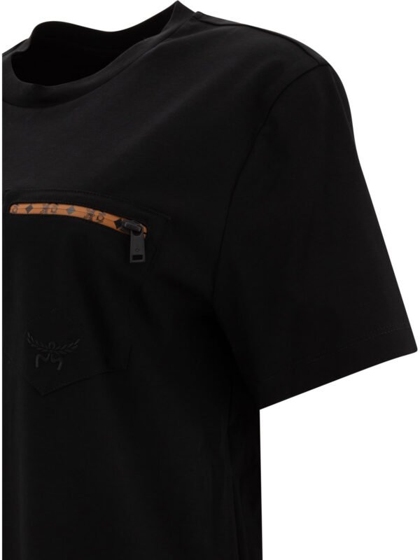 "MCM" t-shirt femme noir en coton coupe regular - Image 4