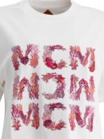 "MCM" t-shirt femme blanc coton – Image 3