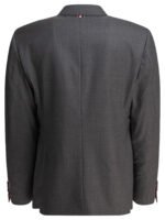"Thom Browne" blazer homme gris en laine coupe tailored - Image 2