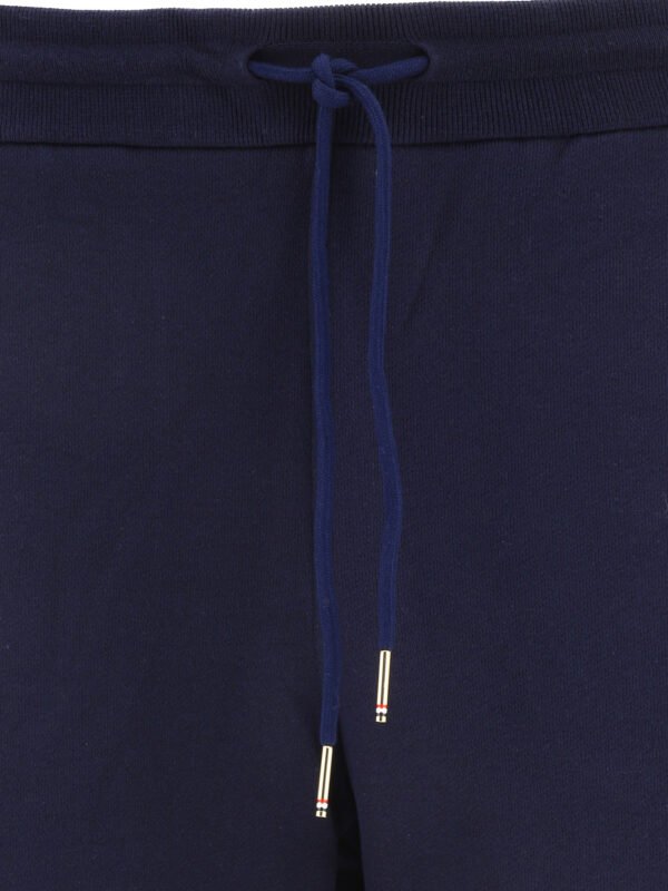 "Thom Browne" pantalon de jogging homme bleu en coton coupe regular – Image 3