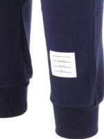 "Thom Browne" pantalon de jogging homme bleu en coton coupe regular – Image 4