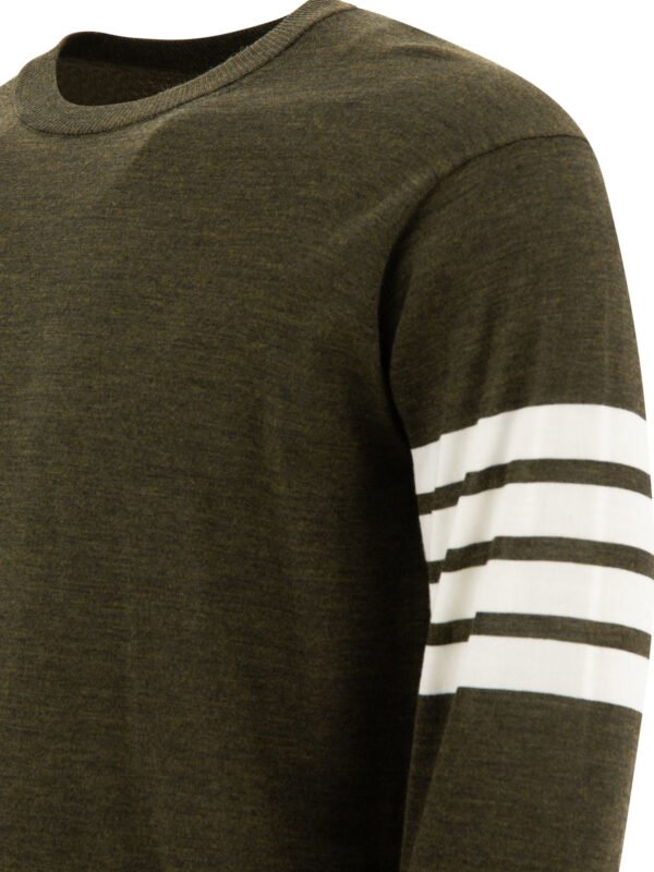 "Thom Browne" pull vert en laine coupe regular pour homme - Image 4