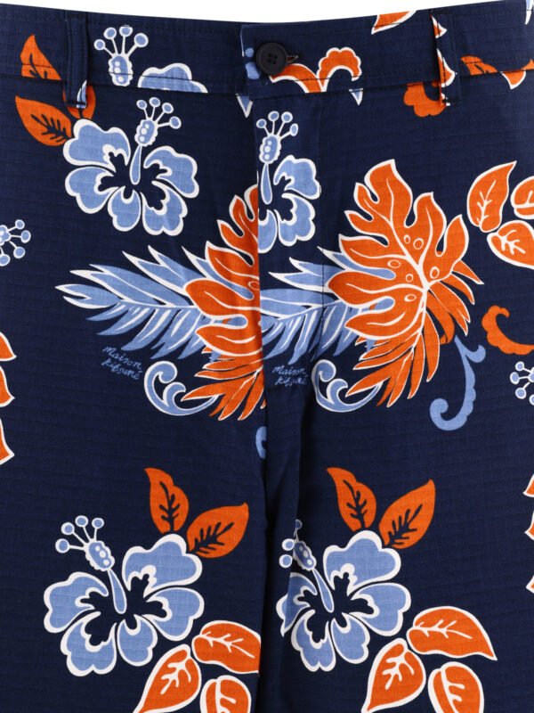 "Maison Kitsuné" short homme bleu en coton coupe regular – Image 3