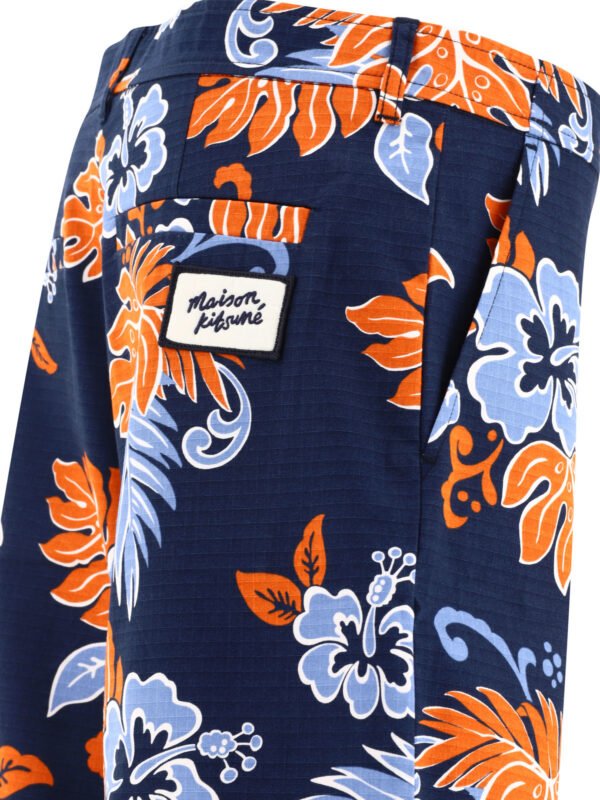 "Maison Kitsuné" short homme bleu en coton coupe regular – Image 4