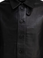 "Bode" Veste homme noire en cuir de vache coupe regular – Image 3
