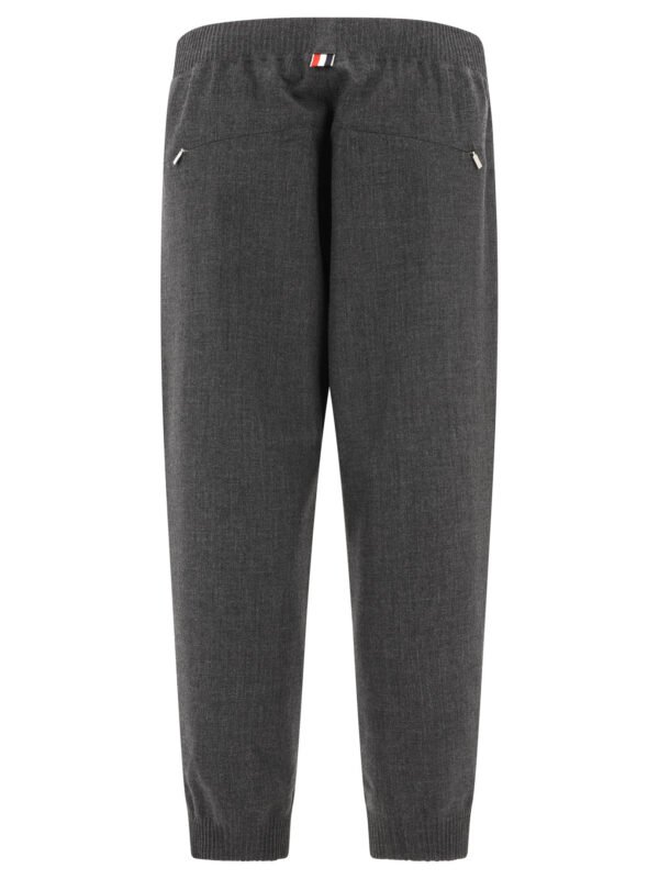 "Thom Browne" pantalon de jogging en laine homme gris coupe regular – Image 2