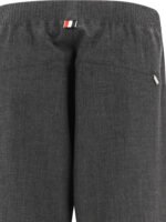 "Thom Browne" pantalon de jogging en laine homme gris coupe regular – Image 4