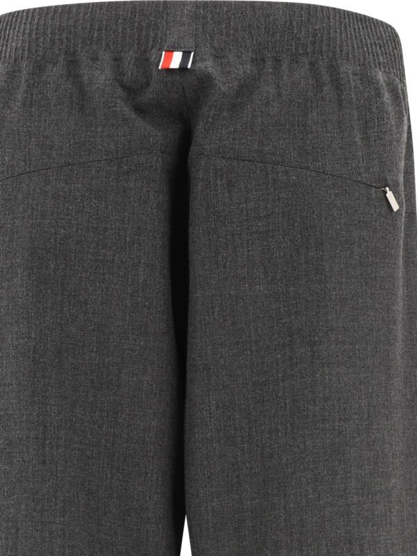 "Thom Browne" pantalon de jogging en laine homme gris coupe regular – Image 4