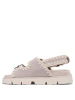 "Mou" sandales femme grises en cuir - Image 3
