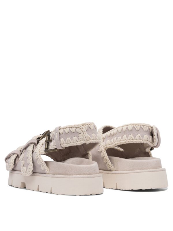 "Mou" sandales femme grises en cuir - Image 4