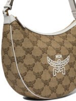 "Mcm" sac à main beige en cuir – Image 4