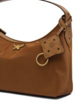 "MCM" sac bandoulière femme marron en nylon et cuir - Image 4