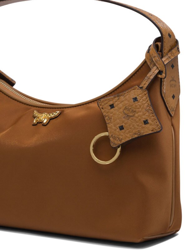 "MCM" sac bandoulière femme marron en nylon et cuir - Image 4