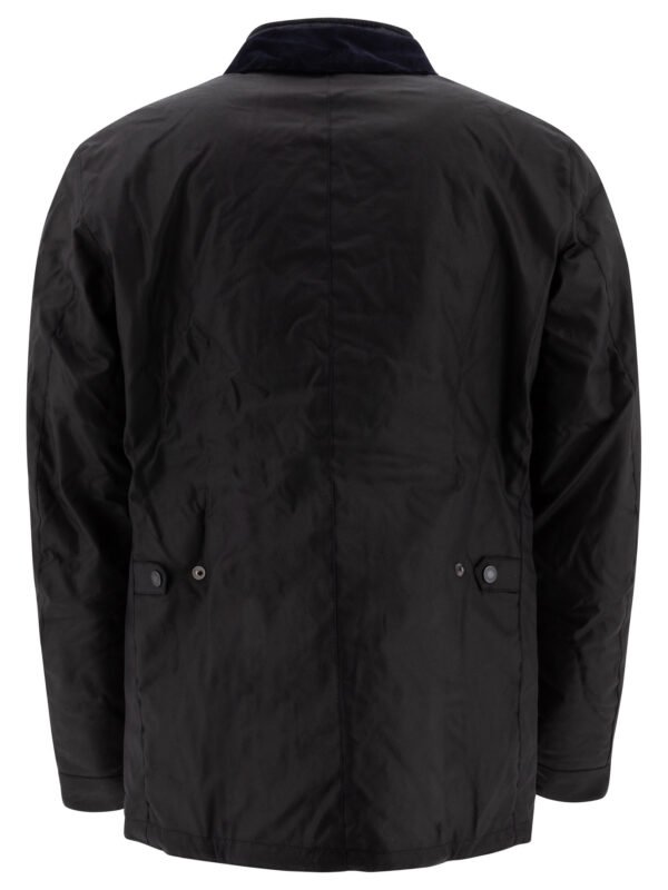 "Barbour" manteau homme noir Utility Sapper en coton ciré – Image 2