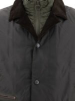 "Barbour" manteau homme noir Utility Sapper en coton ciré - Image 3