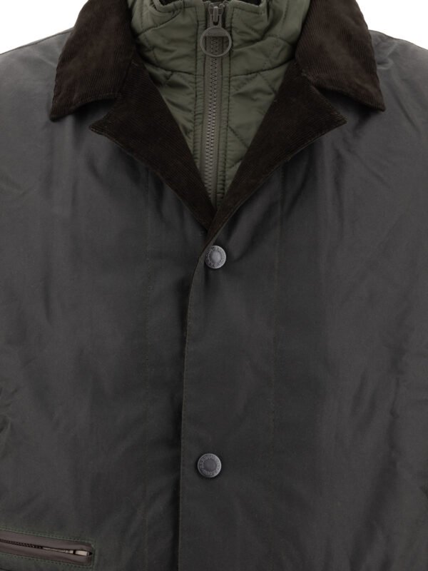 "Barbour" manteau homme noir Utility Sapper en coton ciré - Image 3