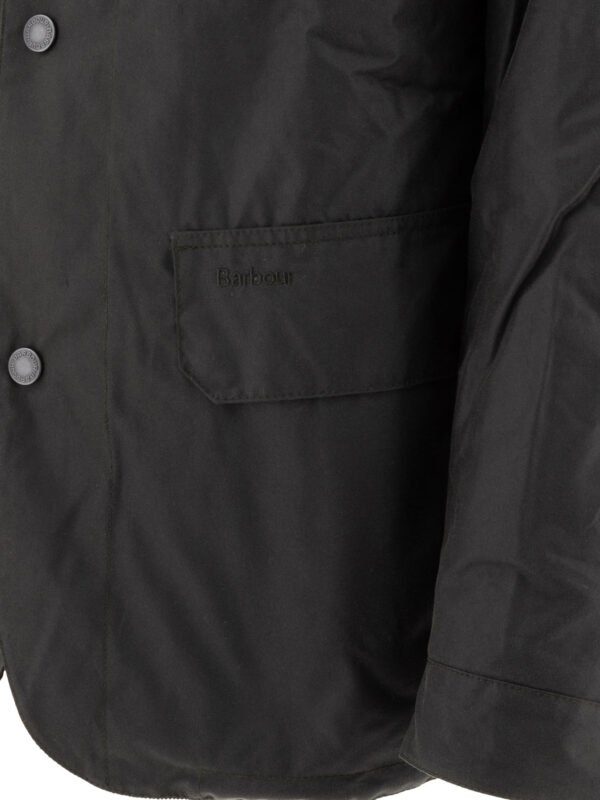 "Barbour" manteau homme noir Utility Sapper en coton ciré - Image 4