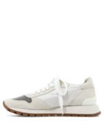 "Brunello Cucinelli" Sneakers femme blanches en cuir – Image 3