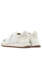 "Brunello Cucinelli" Sneakers femme blanches en cuir – Image 4