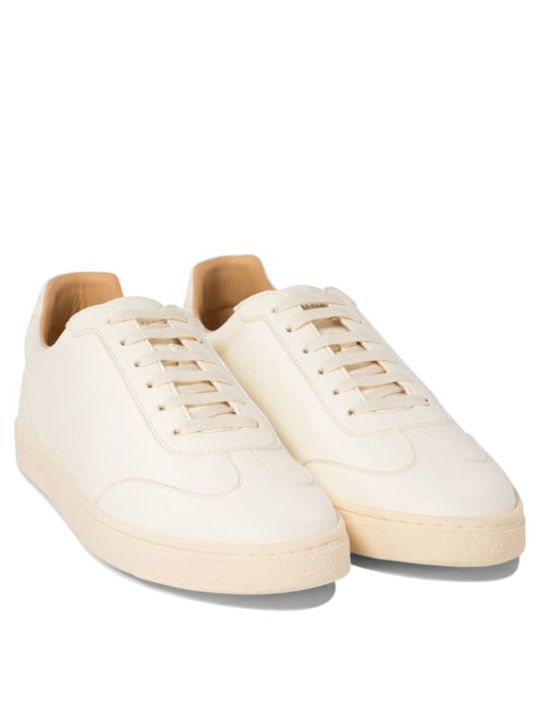"Brunello Cucinelli" sneakers blanches en cuir pour homme – Image 2