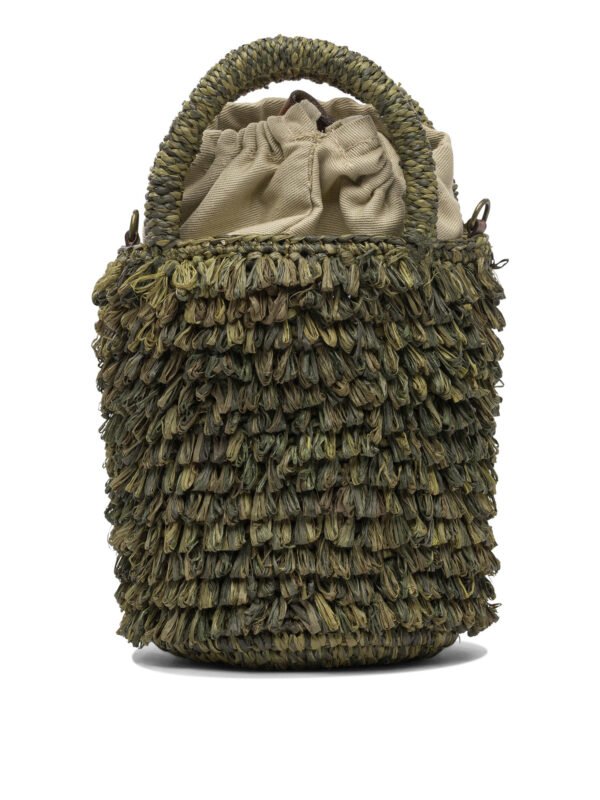 "Ibeliv" sac à main femme vert en raphia fait main – Image 3