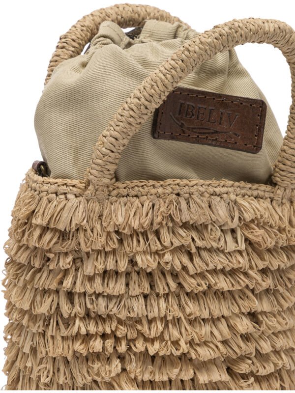 "Ibeliv" sac à main femme beige en raphia – Image 4