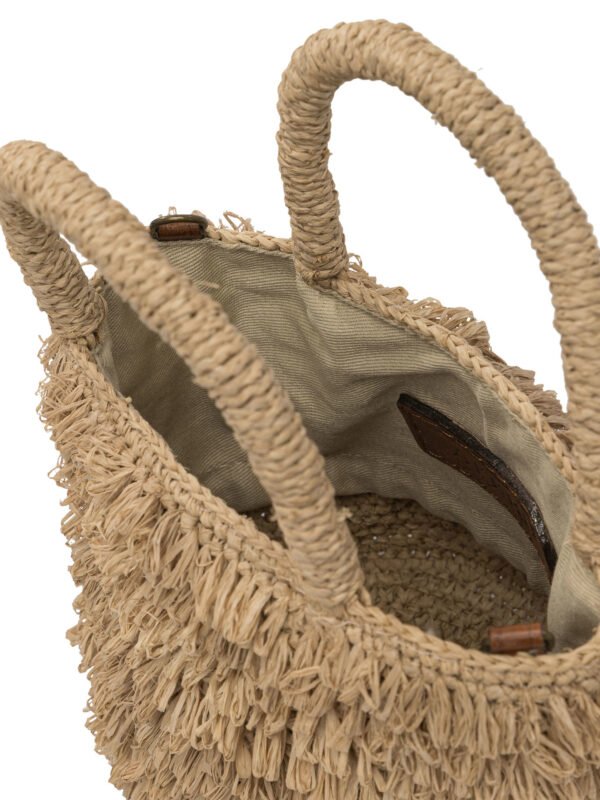 "Ibeliv" sac à main femme beige en raphia – Image 5