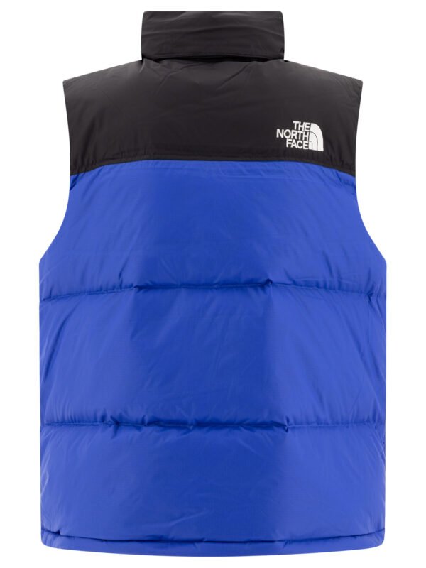 "The North Face" Veste sans manches homme bleue en nylon recyclé et duvet coupe ample – Image 2