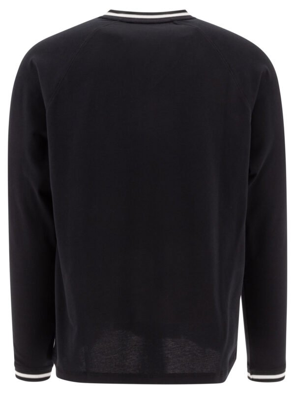 "Maison Kitsuné" t-shirt homme noir Flash Fox manches longues raglan en coton – Image 2