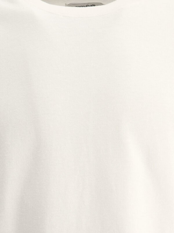 "Nonnative" t-shirt homme blanc en coton et lin coupe regular – Image 3