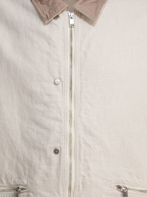 "Nonnative" veste homme beige coton et lin – Image 3