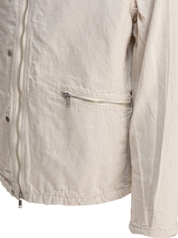 "Nonnative" veste homme beige coton et lin – Image 4