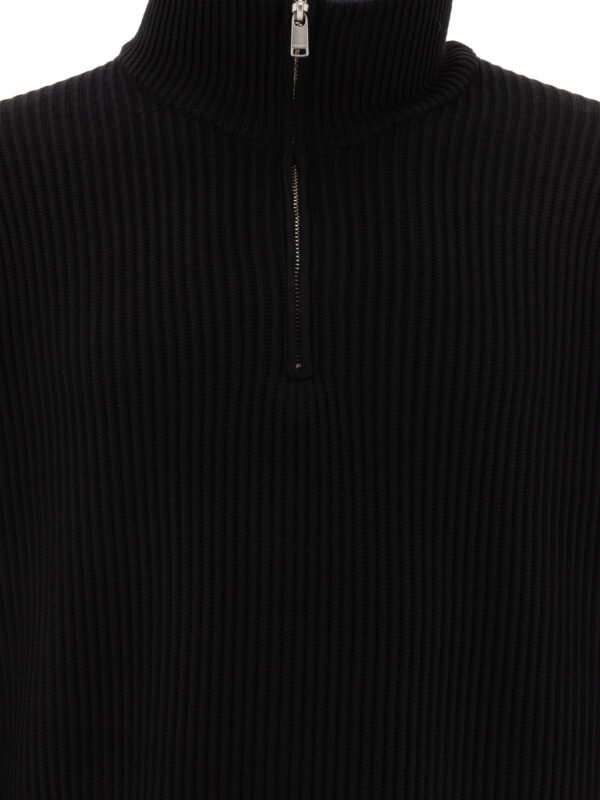 "Nonnative" pull zippé homme noir en laine coupe regular – Image 3