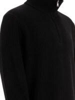 "Nonnative" pull zippé homme noir en laine coupe regular – Image 4