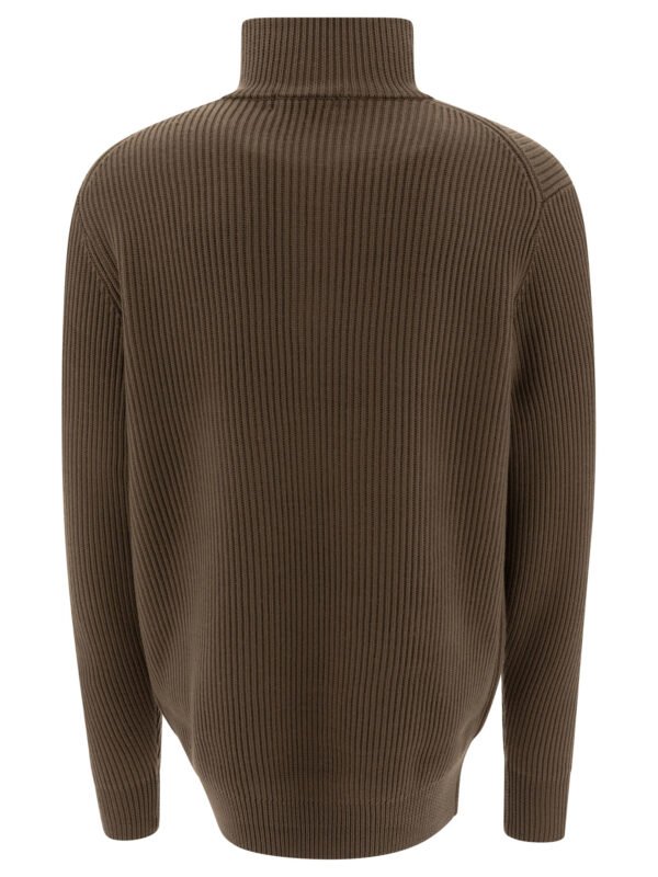 "Nonnative" pull zippé homme marron en laine coupe regular - Image 2