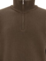 "Nonnative" pull zippé homme marron en laine coupe regular - Image 3
