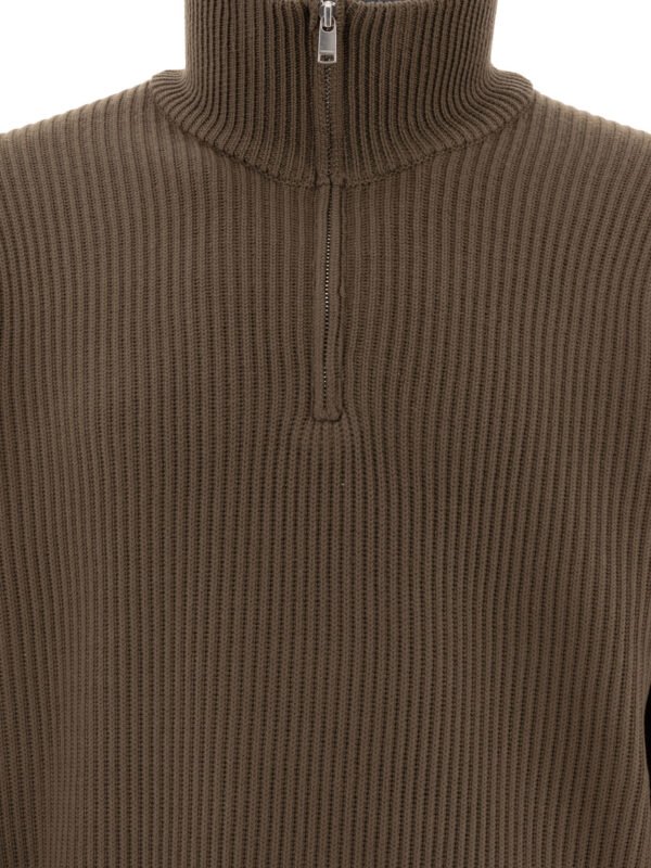"Nonnative" pull zippé homme marron en laine coupe regular - Image 3