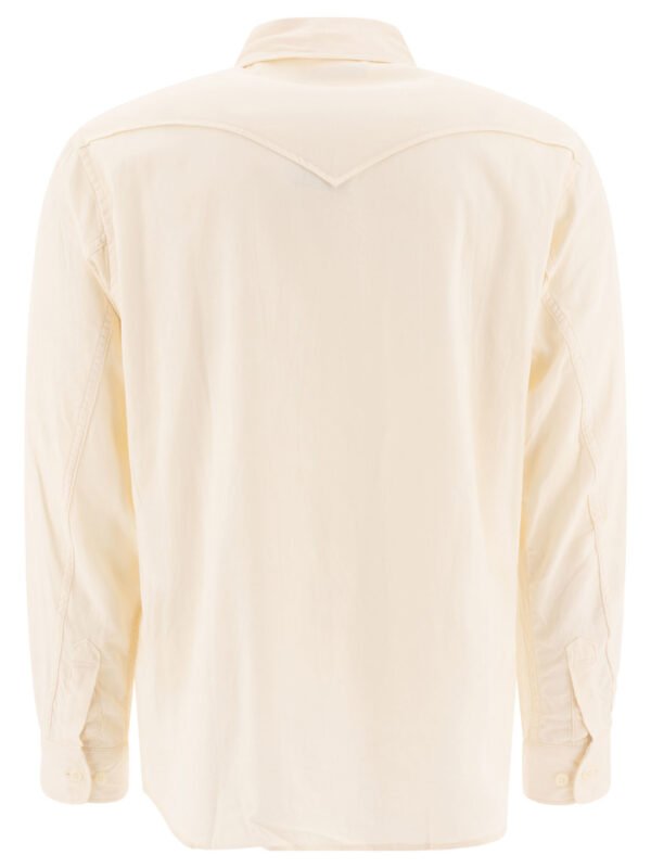 "Nonnative" chemise homme beige en coton et soie – Image 2