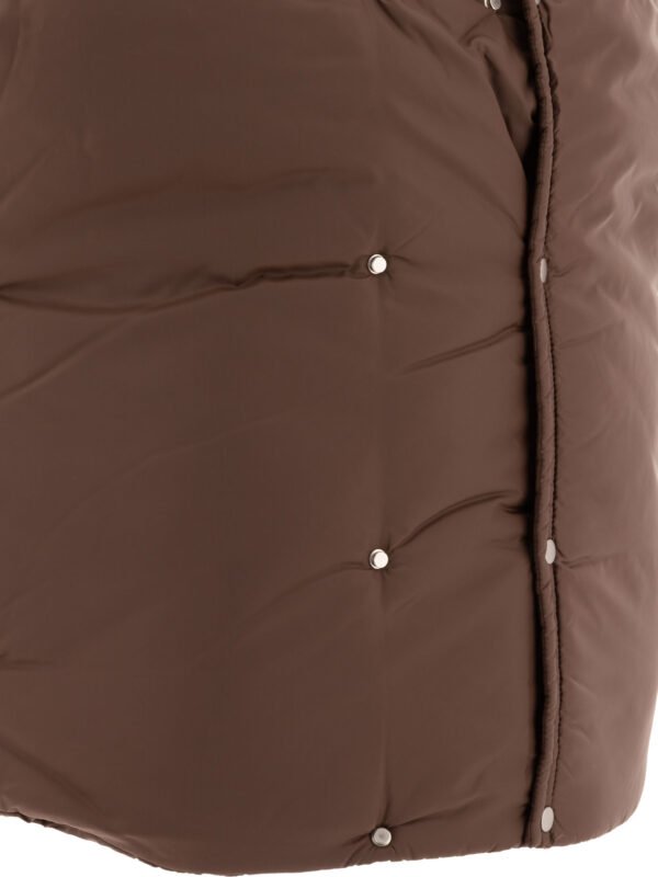 "Nonnative" veste sans manches homme marron en polyester matelassé coupe regular – Image 4