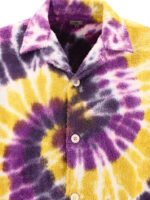 "South2 West8 Abana" Chemise homme violette en coton, coupe ample – Image 3
