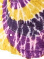 "South2 West8 Abana" Chemise homme violette en coton, coupe ample – Image 4