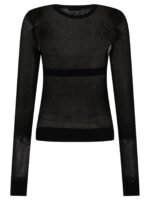 "Off-White" Top femme noir en viscose coupe standard – Image 2